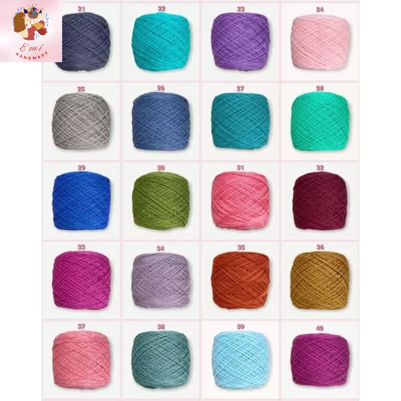 Sợi cotton Việt Nam CTVN hãng THHX 1mm ( bảng màu từ 1-56 )  chuyên móc thú, bikini, váy áo mùa hè, lót ly không xù