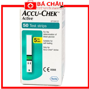 [CHÍNH HÃNG] Que Thử Đường Huyết ACCU-CHEK Active (25 que hoặc 50 que) dùng cho máy thử tiểu đường Accu chek Active
