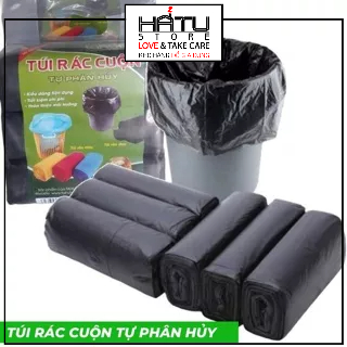 Set 3 cuộn túi đựng rác size đại 65x78cm bao rác tự phân hủy | Shopee ...