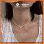 N744 dây chuyền ngọc trai nhân tạo dây hạt 4li mặt hạt 10 li ngọc trai nhân tạo xinh xắn cho nữ