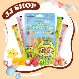 Thạch Trái Cây PORORO 4 Vị Cho Bé Nội Địa Hàn Quốc - Túi 10 Gói