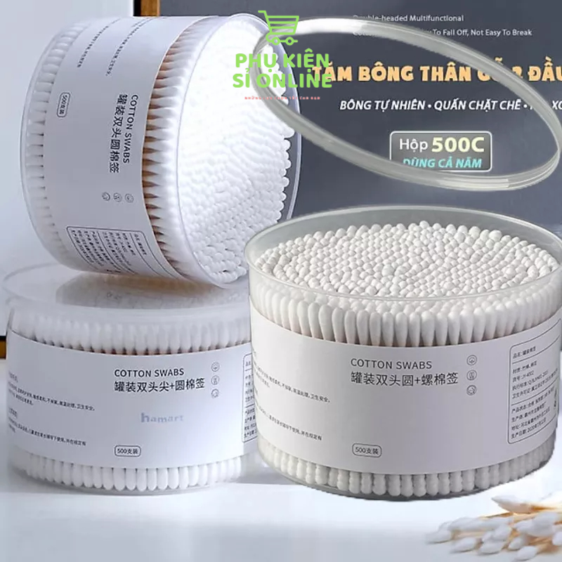 Hộp 500 Tăm Bông Ráy Tai 100% Bông Thiên Nhiên Thuần Khiết, Mềm Mại Và ...