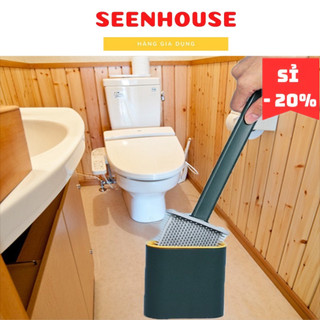 Chổi vệ sinh Silicon Có Hộp Đựng, cọ silicon vệ sinh bồn cầu toilet kích thước 9.8*4.3*36.5cm Mã: A3
