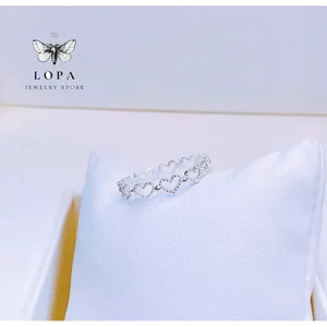 Nhẫn tim tim xinh siêu rẻ bạc ta nguyên chất chính hãng -Bạc LOPA