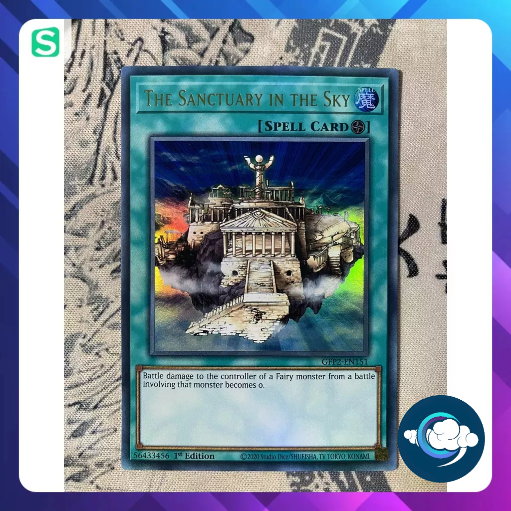 Sanctuary In The Sky Yugioh Yu-Gi-Oh! Card  The Sanctuary In The Sky  (SDLS-EN027)  Common, 1st Edition  From Lost Sanctuary Structure Deck  Sanctuary In The Sky Gx