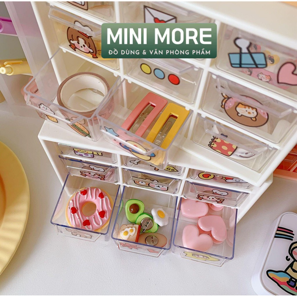 Minimore | Hộp nhựa đa năng 9 ngăn đựng đồ siêu xinh , kệ 9 ngăn đựng ...