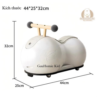 Xe Chòi Đậu Phộng Cho Bé Yêu Từ 1-3Y | Màu Trắng | GauHomie Kid