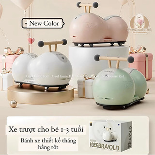 Xe Chòi Đậu Phộng Cho Bé Yêu Từ 1-3Y | Màu Trắng | GauHomie Kid