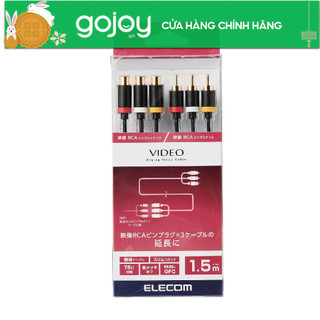Cáp AV nối 3xRCA 1.5m ELECOM DH-WRYNE Chính hãng Nhật Bản