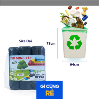 3 cuộn (1kg) túi đựng rác sinh học tự phân hủy nhiều size, nhiều màu