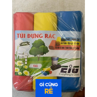 3 cuộn (1kg) túi đựng rác sinh học tự phân hủy nhiều size, nhiều màu