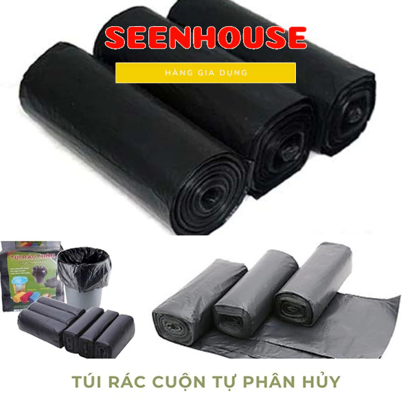 Combo 3 Cuộn Túi Rác Tự Phân Hủy - Bao Rác Đen Kích Thước 55*65cm ...