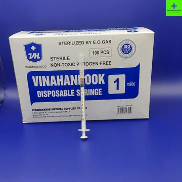 Bơm tiêm 1ml VINAHANKOOK lắp đầu kim meso 34G 32G 30G tiêm meso ,tiêm căng bóng
