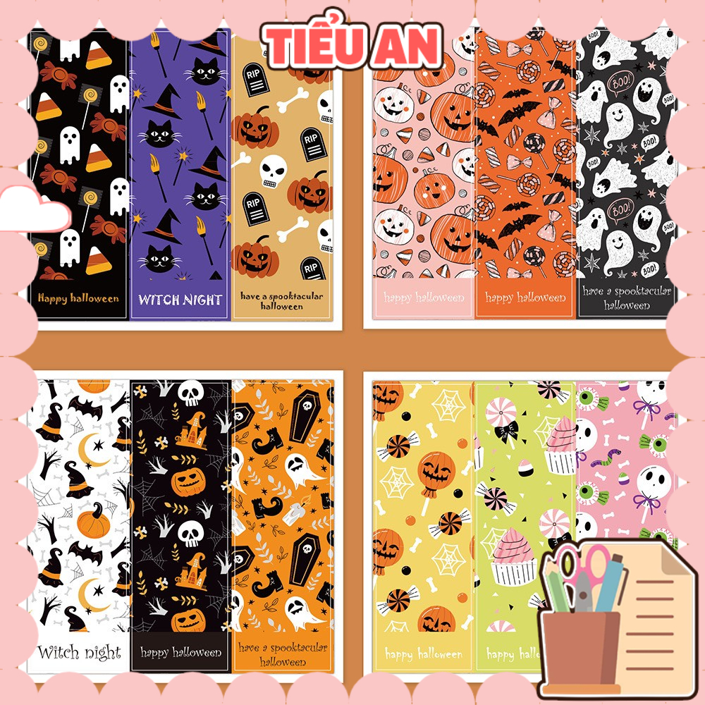 Set 2 Tờ (6 miếng) Nhãn Dán/ Dãy Sticker Dài Dán Hộp Quà & Quà Tặng ...