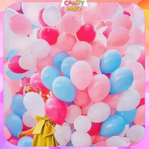 Combo 20/30/100 quả bóng bay cao su trang trí sinh nhật thôi nôi sự kiện màu pastel cỡ 25cm BB6