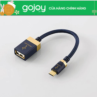 Cáp OTG USB (micro B - A) ELECOM DH-MBAF01 - Hàng Chính Hãng