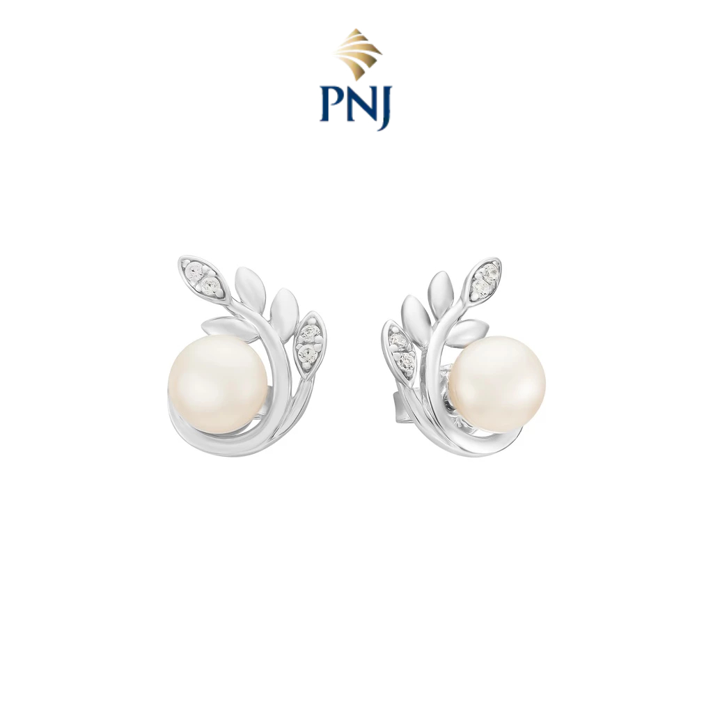 Bông tai Bạc Đính Freshwater Pearl PNJSilver PFXMW000011 | Shopee Việt Nam