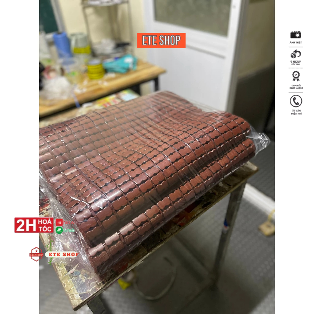Chiếu trúc 1m6 màu nâu, chieu truc hạt 1m6 nằm mát xếp gọn, loại chiếu điều hòa mát nhất