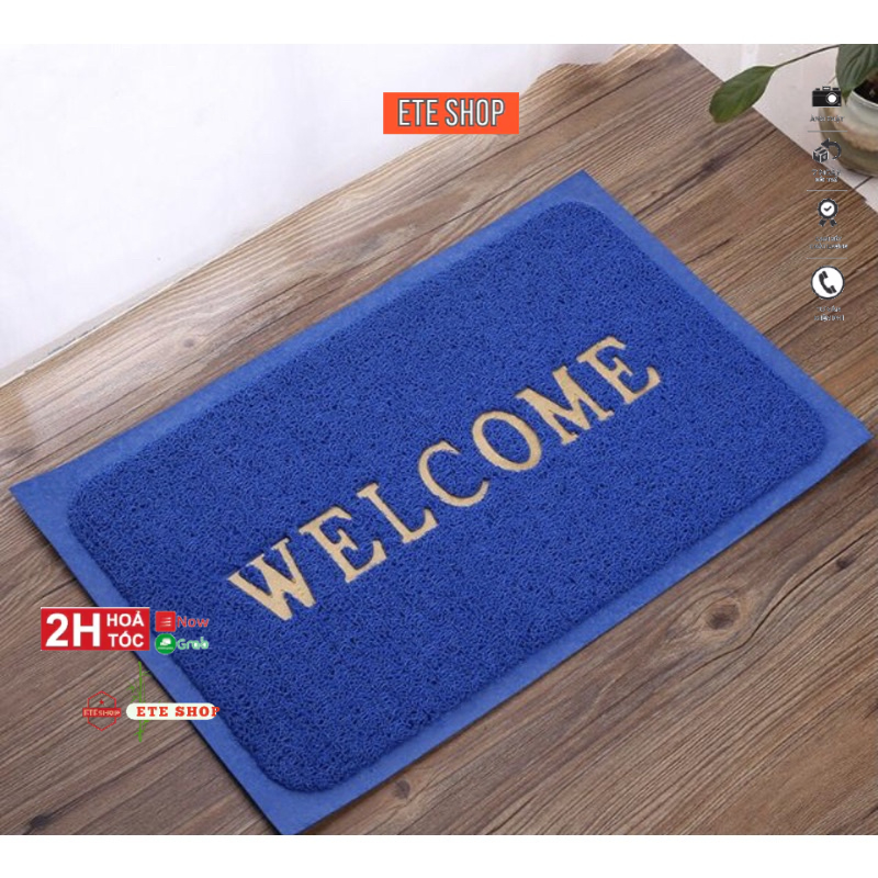 Thảm Chùi Chân Welcome nhựa, chống trơn trượt, sang trọng, bền đẹp