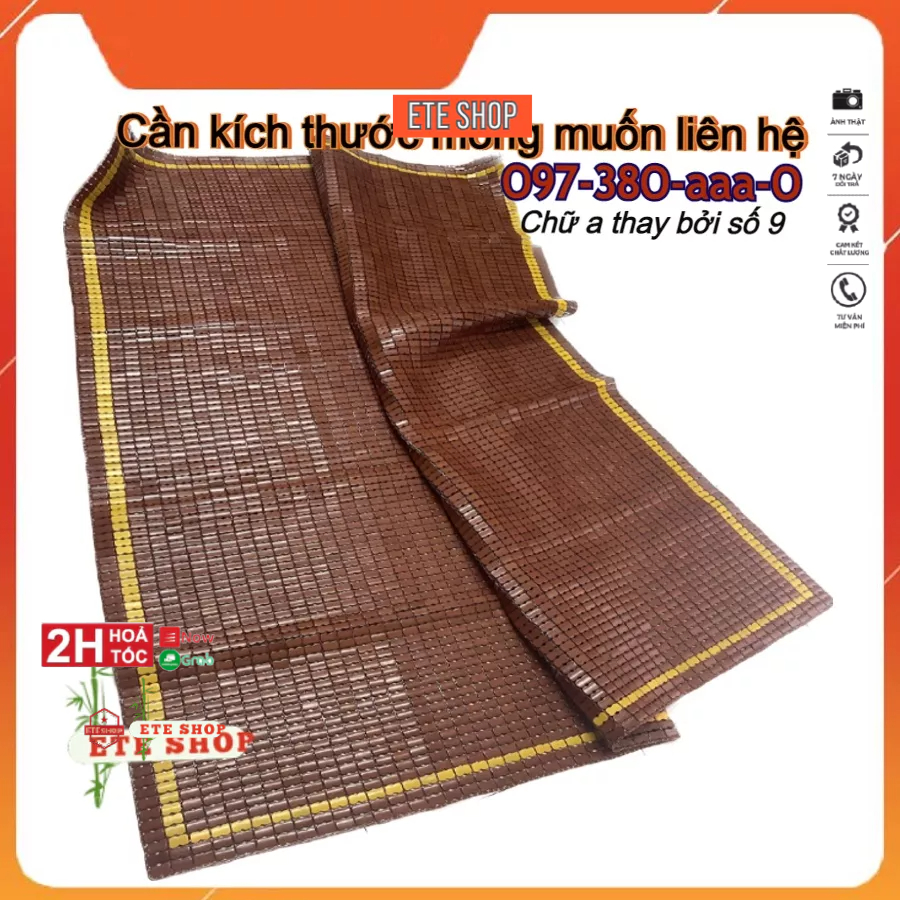 Chiếu trúc 1m6, Nằm mát, điêu hòa, chiếu bền đẹp, chiếu tre mát điều hòa