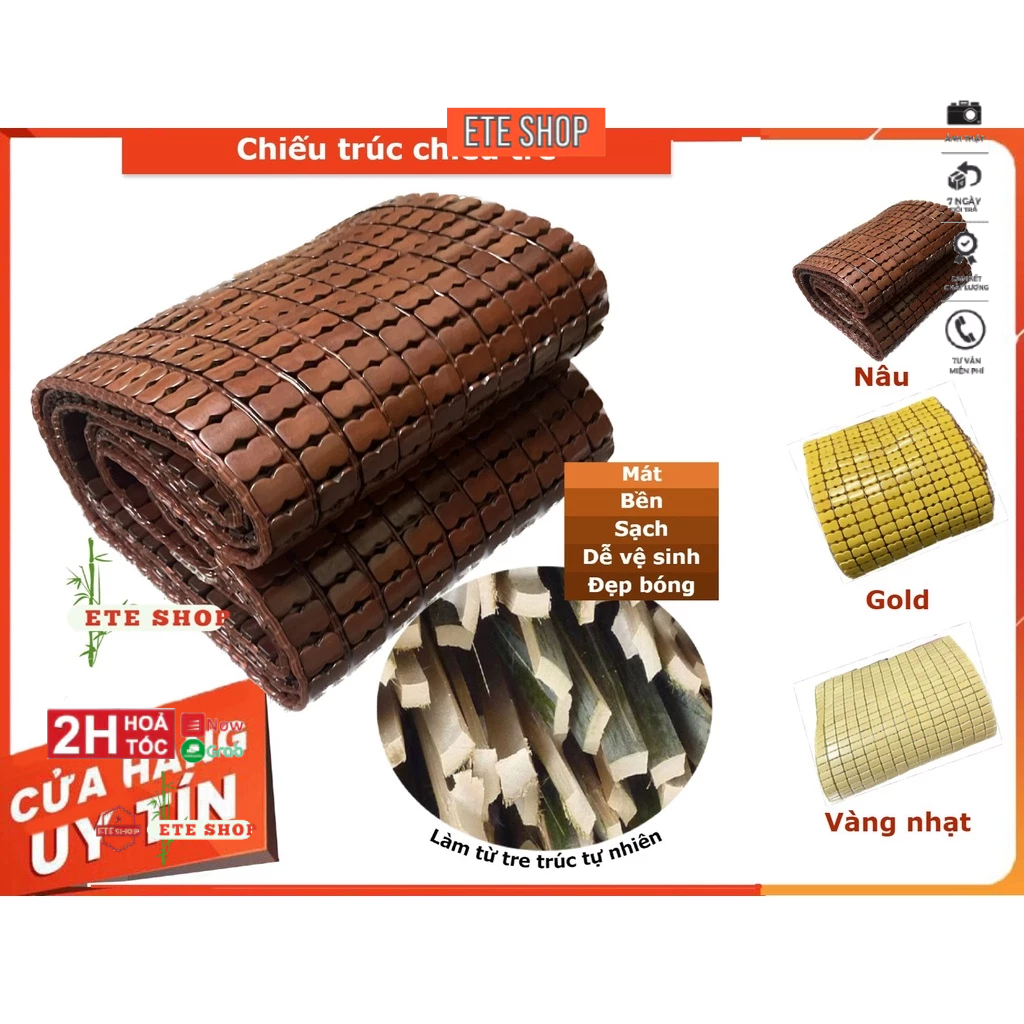 Chiếu trúc 1m6, Nằm mát, điêu hòa, chiếu bền đẹp, chiếu tre mát điều hòa