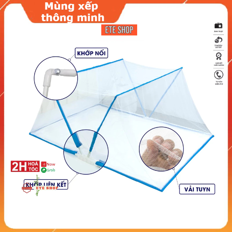Mùng xếp gọn, mùng bung, mùng chụp, mùng chống muỗi, Mùng gọn