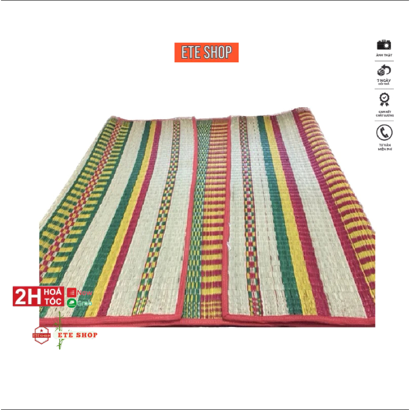 Chiếu cói điều hoà, chiếu cói trẻ em,chiếu cói người lớn, ngũ sắc, màu tươi