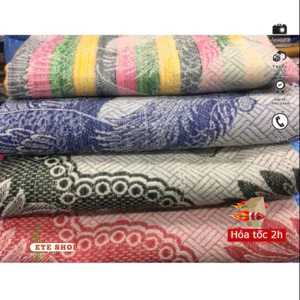 Mền chỉ cotton, mền nỉ, Mền sợi chỉ hiệu con công siêu đẹp siêu mát 150x200cm loại dày 700g - 800g