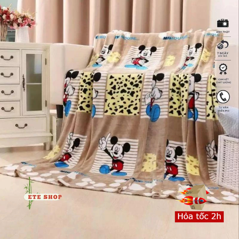 Chăn Mền ngủ trưa văn phòng, 1m6 x 2m loại chăn siêu mềm mại, 0,9Kg
