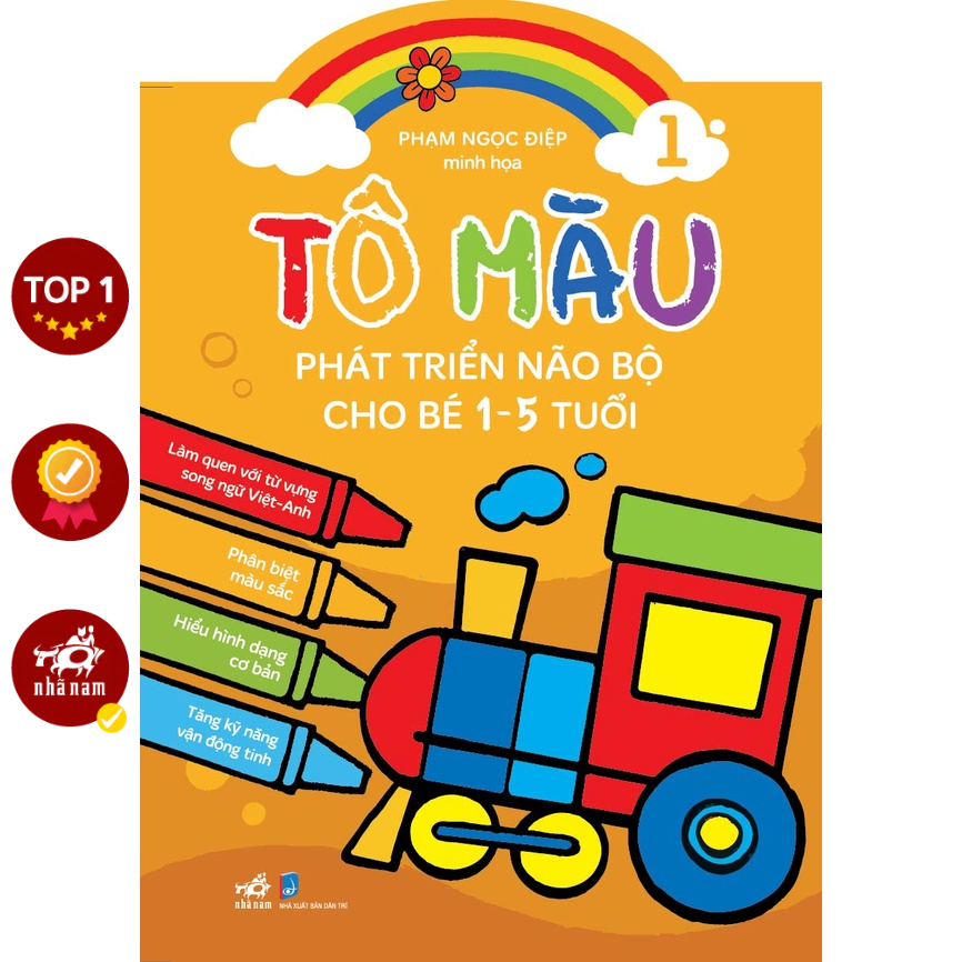Ảnh Sách - Bộ Tô màu phát triển não bộ cho bé 1-5 tuổi (10 cuốn lẻ) 1