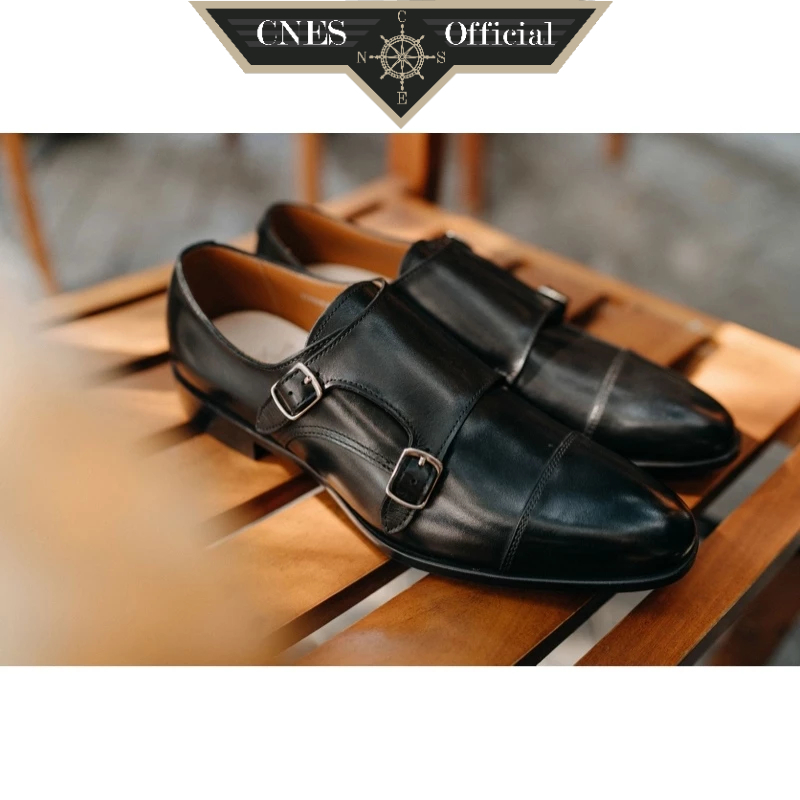 Ảnh Giày Tây Nam Cao Cấp Kiểu Dáng Monkstrap Thương Hiệu CNES  (U 1982 CS) 1