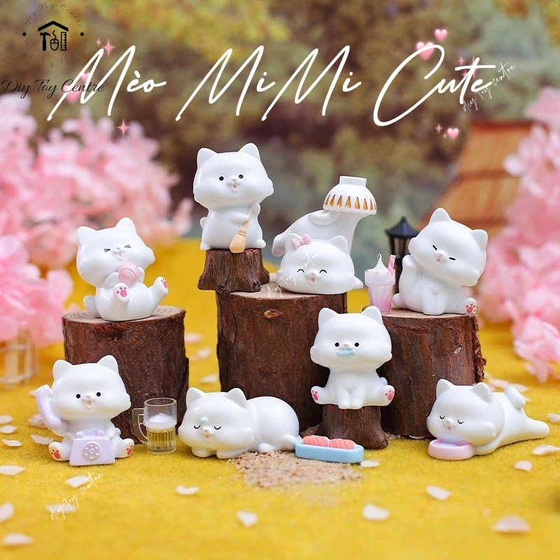 Đồ chơi giải trí BLIND BOX mô hình mini tượng mèo làm quà tặng, phụ ...