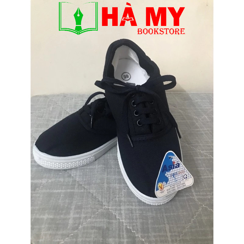 Giày Bata Vải Asia Nam Bền Đẹp có Cột Dây Xanh | Shopee Việt Nam