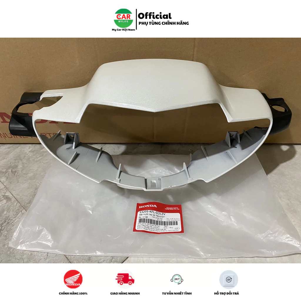 Ốp trước tay lái - Bàn thờ HONDA WAVE ZX màu Trắng. (53205KFLD31ZV
