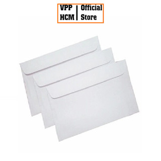 Xấp 100 cái Bao thư - Phong bì trắng khổ 12x18cm/12x22cm dày 80gsm ( không keo hoặc có keo)