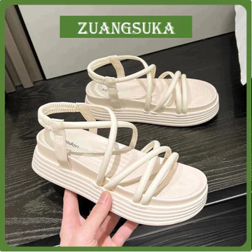 Dép sandal nữ ZUANGSUKA cao 4cm MSP dép quai hậu nữ quai chéo ZSK giày sandal nữ ZSK dễ mang êm chân