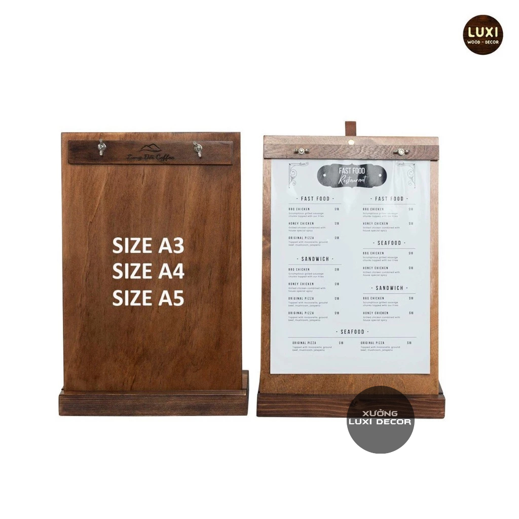[FREE KHẮC LOGO] Kệ menu có đế đứng để quầy giấy A4, FREE KHẮC LOGO ...