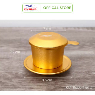 Phin Cafe Nhôm Kim Hằng Xi Màu Vàng KHG8034