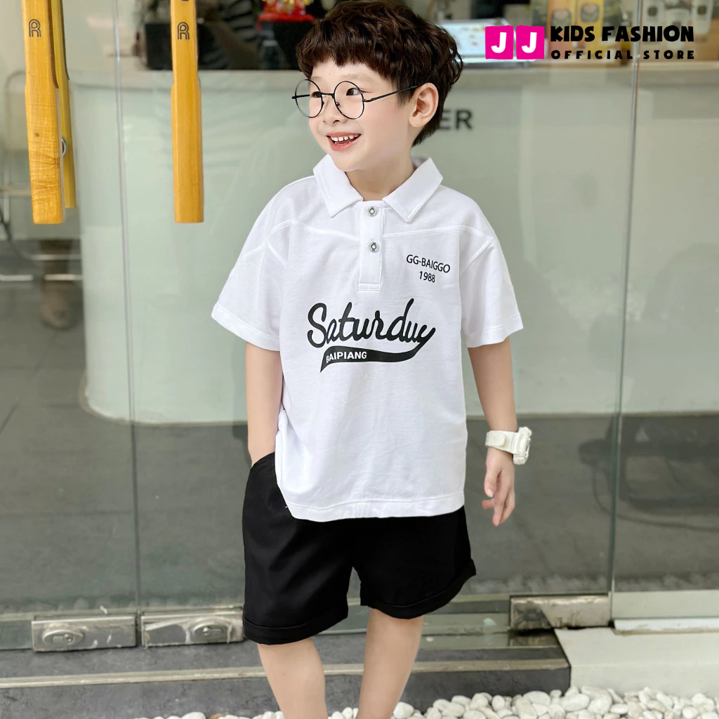 Áo Thun Polo Bé Trai Vải Cotton Cá Sấu - Quần Áo Trẻ Em Cao Cấp | JJ Kids Fashion