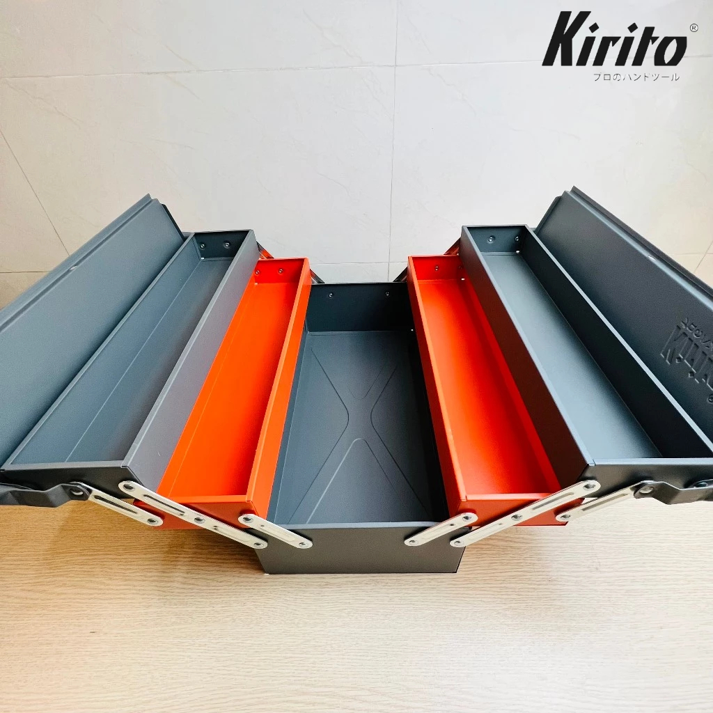 Thùng Đồ Nghề Kirito 3 Tầng 5 Khay Thép Sơn Tĩnh Điện, Hộp Đựng Dụng Cụ Sửa Chữa Chính Hãng