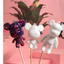 Set 10 Móc Khóa Phôi Nhựa Thỏ Bunny, Gấu Bearbrick Phụ Kiện Đổ Màu Loang Sáng Tạo HUNGACOLOR
