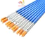 Set 10 Cọ Vẽ Màu Nước Cán Nhựa Gồm 2 Loại Đầu Cọ Bằng Nylon Gồm 2 Loại HUNGACOLOR