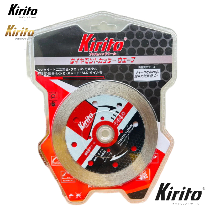 Lưỡi cắt gạch đá ốp lát Kirito 105mm & 114mm – Lưỡi cắt đá granite, marble, bê tông siêu bền