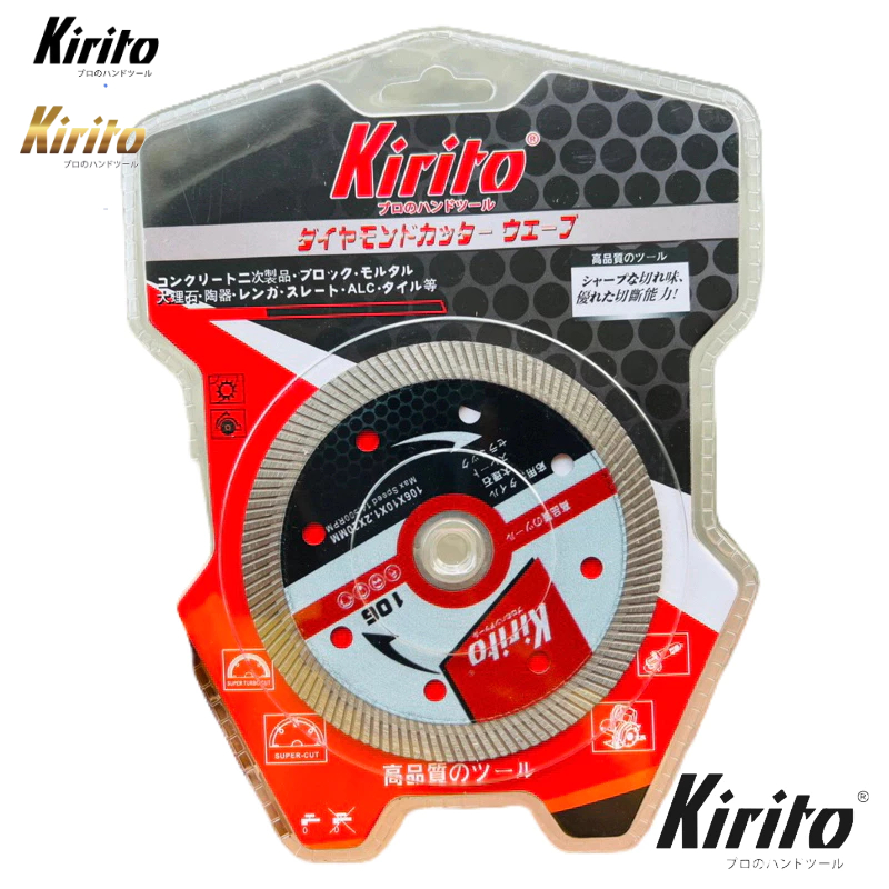 Lưỡi cắt gạch đá ốp lát Kirito 105mm & 114mm – Lưỡi cắt đá granite, marble, bê tông siêu bền