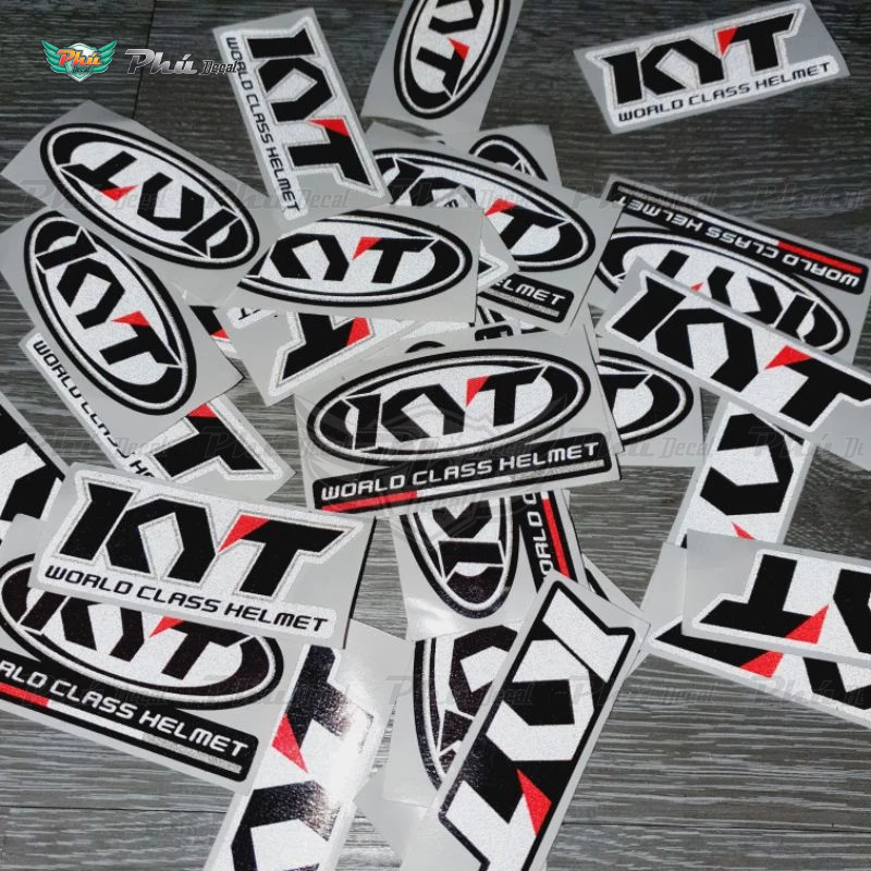 Tem lẻ logo chữ KYT helmet thường, phản quang 5 dạng | Shopee Việt Nam