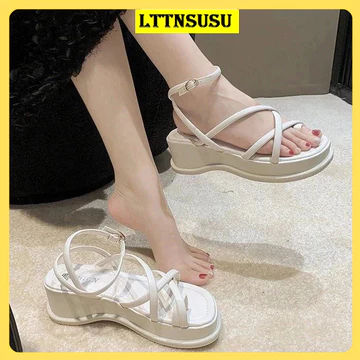 Sandal quai mảnh nữ đế độn 5p , sandal quai hậu dễ mang đi học đi chơi hàng siêu đẹp