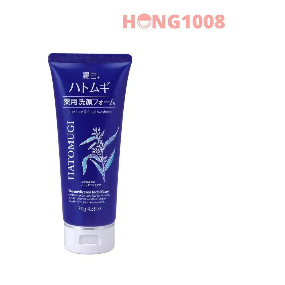 Sữa rửa mặt ý dĩ  Hatomugi Acne care & facial washing 130g Nhật Bản ngừa mụn dưỡng ẩm và sáng da | BigBuy360 - bigbuy360.vn