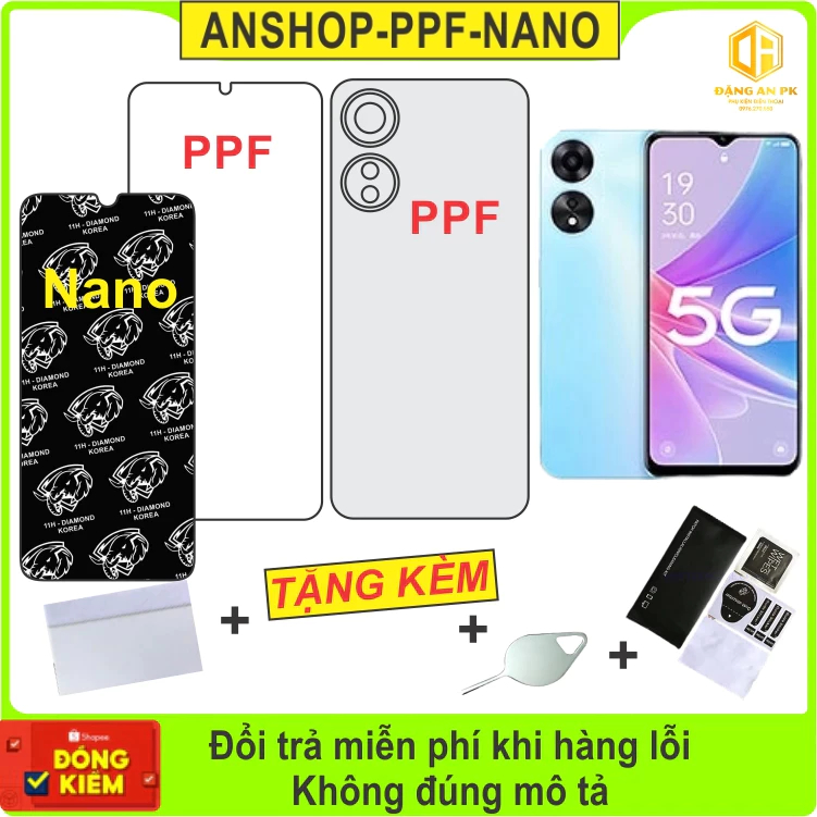 Miếng dán PPF-NANO Oppo A1X dán màn hình - dán lưng | Shopee Việt Nam