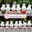 Set phụ kiện decor mô hình Thỏ con PVC trang trí bàn học, bánh kem xinh xắn cute🐰Thỏ Con Lém Lỉnh