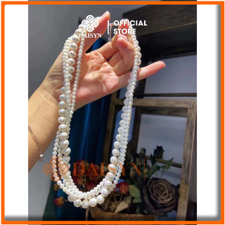[ DAISYN ] N845 dây chuyền hạt ngọc trai nhân tạo 4 sợi, chuỗi hạt ngọc trai nhân tạo sang trọng